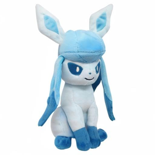 Sanei Glaceon Plush – Pokemon All Star Collection, 7in Official Plush