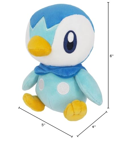 Sanei Pokemon All Star Collection PP89 Piplup Plush 6-Inch Blue