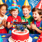 Savita Spider 4th Birthday Cake Topper – Spider Web Theme, Acrylic, Easy Insert