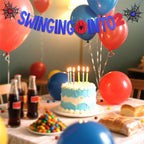 SAVITA Spider 2nd Birthday Banner - 9.84ft Pre-Strung Spider Theme Letters