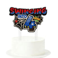 Savita Spider 4th Birthday Cake Topper – Spider Web Theme, Acrylic, Easy Insert
