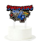 Savita Spider 4th Birthday Cake Topper – Spider Web Theme, Acrylic, Easy Insert