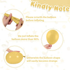 Saxuxu Mustard Yellow & White Balloons – 50pcs 12in Latex Party Decor