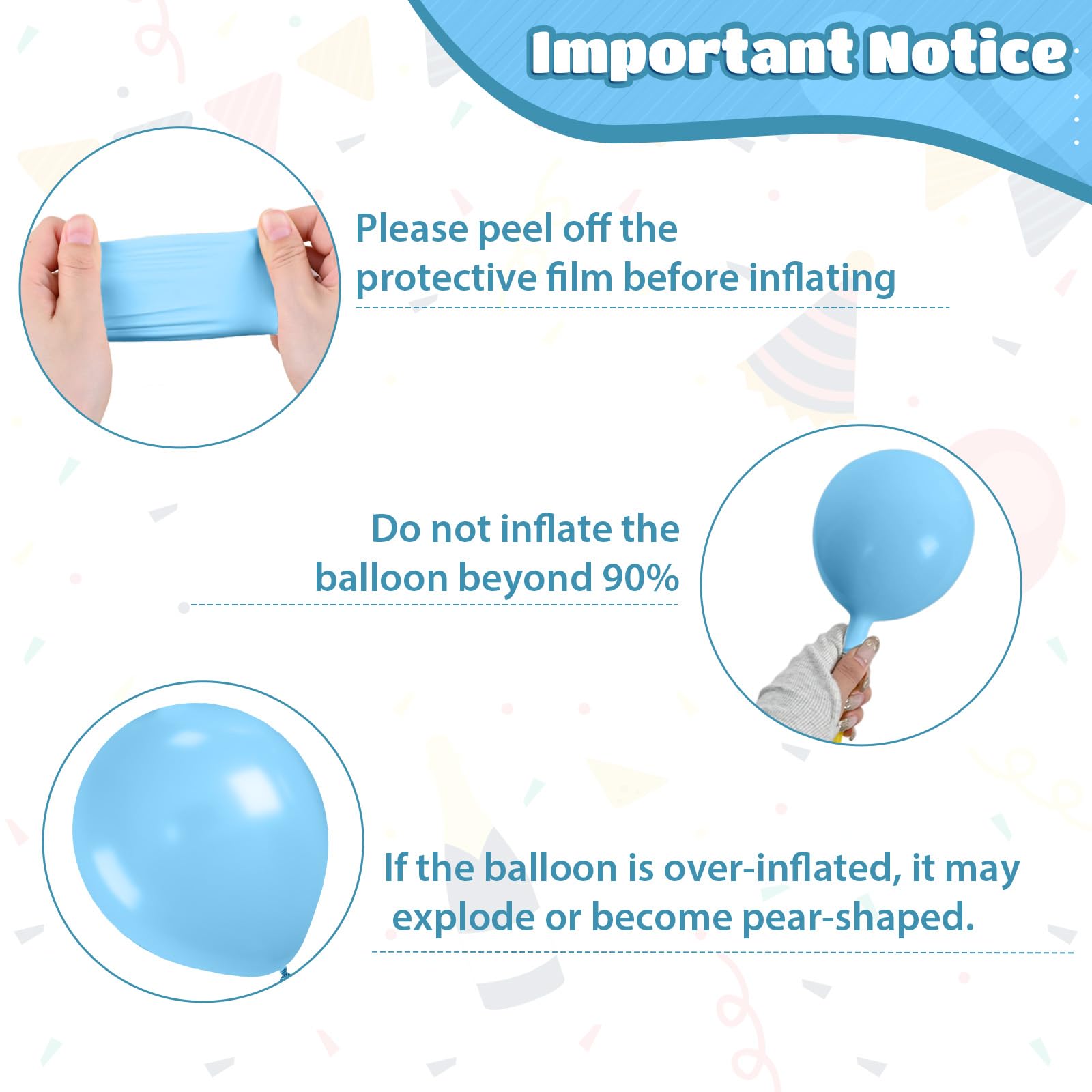 Saxuxu Ocean Themed Balloons - Teal & Light Blue Set for Sea Theme Parties