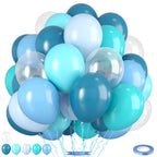 Saxuxu Ocean Themed Balloons - Teal & Light Blue Set for Sea Theme Parties