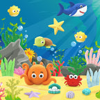SayHalo Under the Sea Cake Toppers — 17-Piece Ocean Animal Decorations for Mermaid & Beach Parties