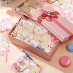 Saypacck Pink Bow Party Favors – 24 Wooden Craft Kits for Creative DIY Gifts