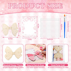 Saypacck Pink Bow Party Favors – 24 Wooden Craft Kits for Creative DIY Gifts