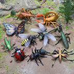 SCAHOW 12Pcs Fake Bug Toys for Kids - Realistic Insect Figures for Party Favors & Cake Toppers
