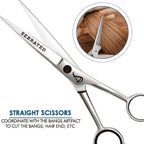 SERRATED 6 Inch Barber Scissors Professional Hair Cutting Shears