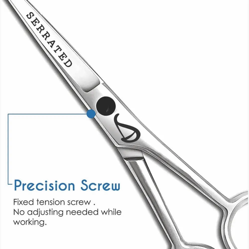 SERRATED 6 Inch Barber Scissors Professional Hair Cutting Shears
