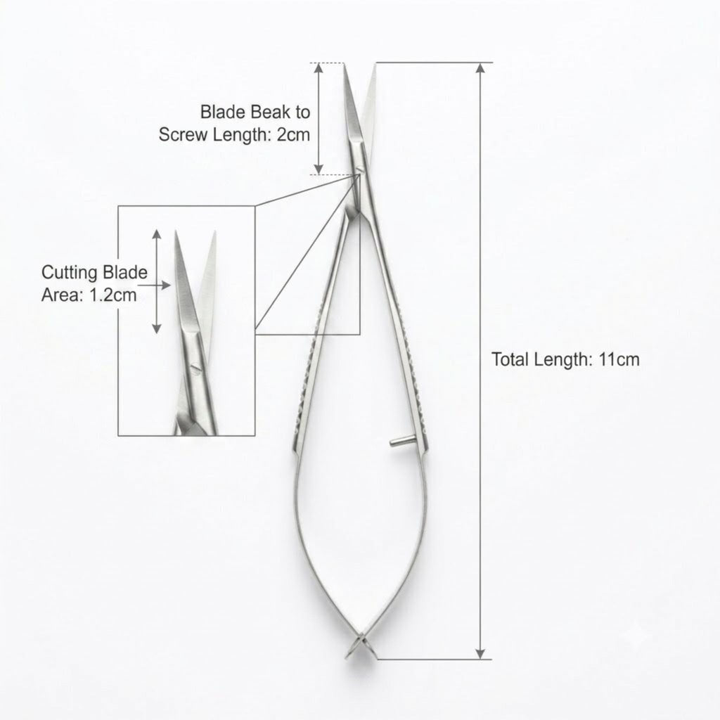 Cuticle Spring Micro Nail Scissors