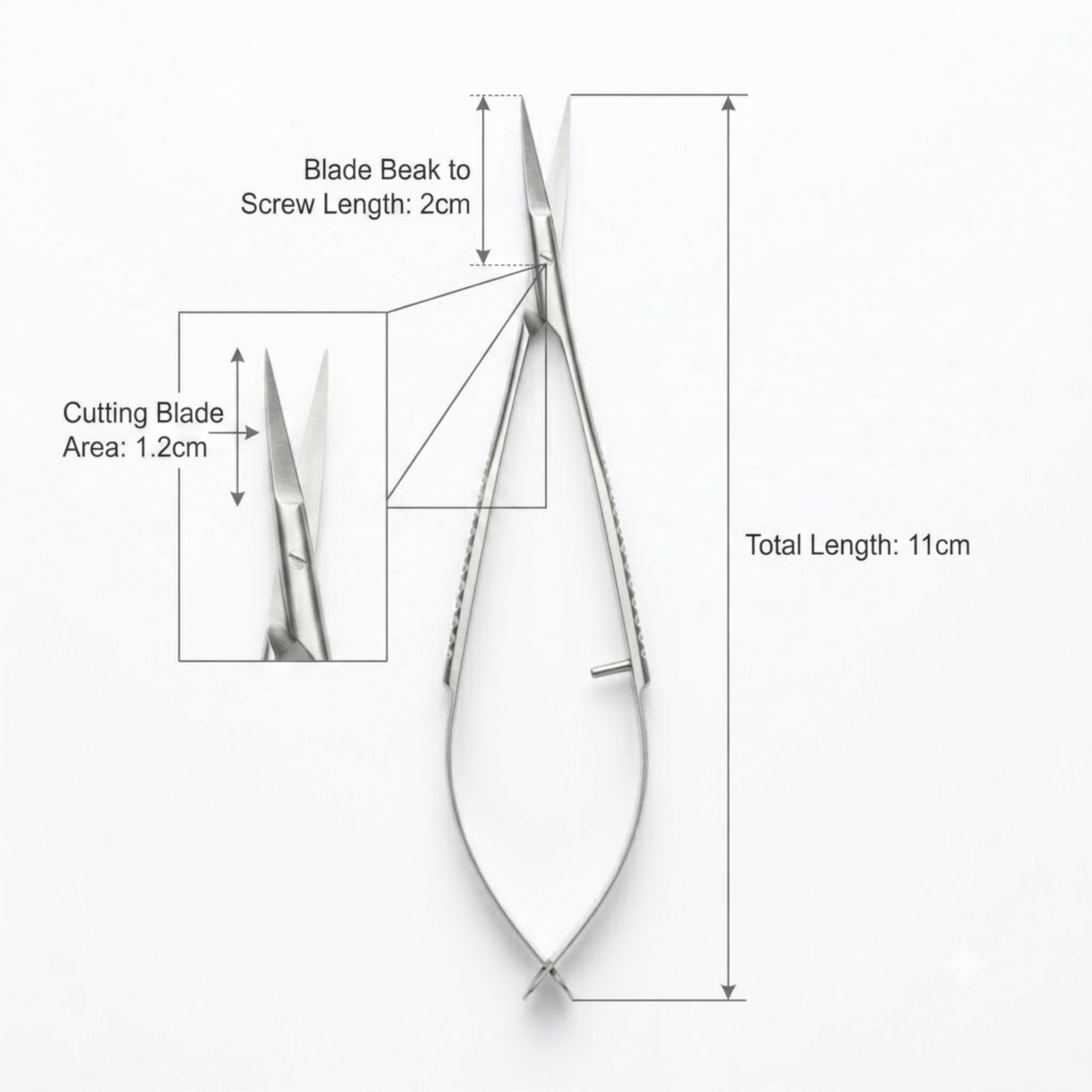 Cuticle Spring Micro Nail Scissors