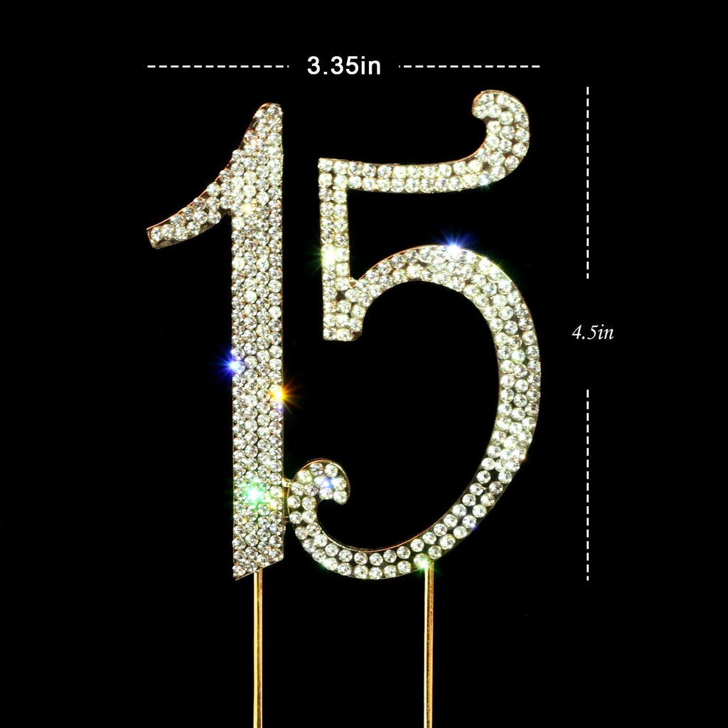 Scotamalone15 Cake Topper - Premium Bling Rhinestone Diamond Gems