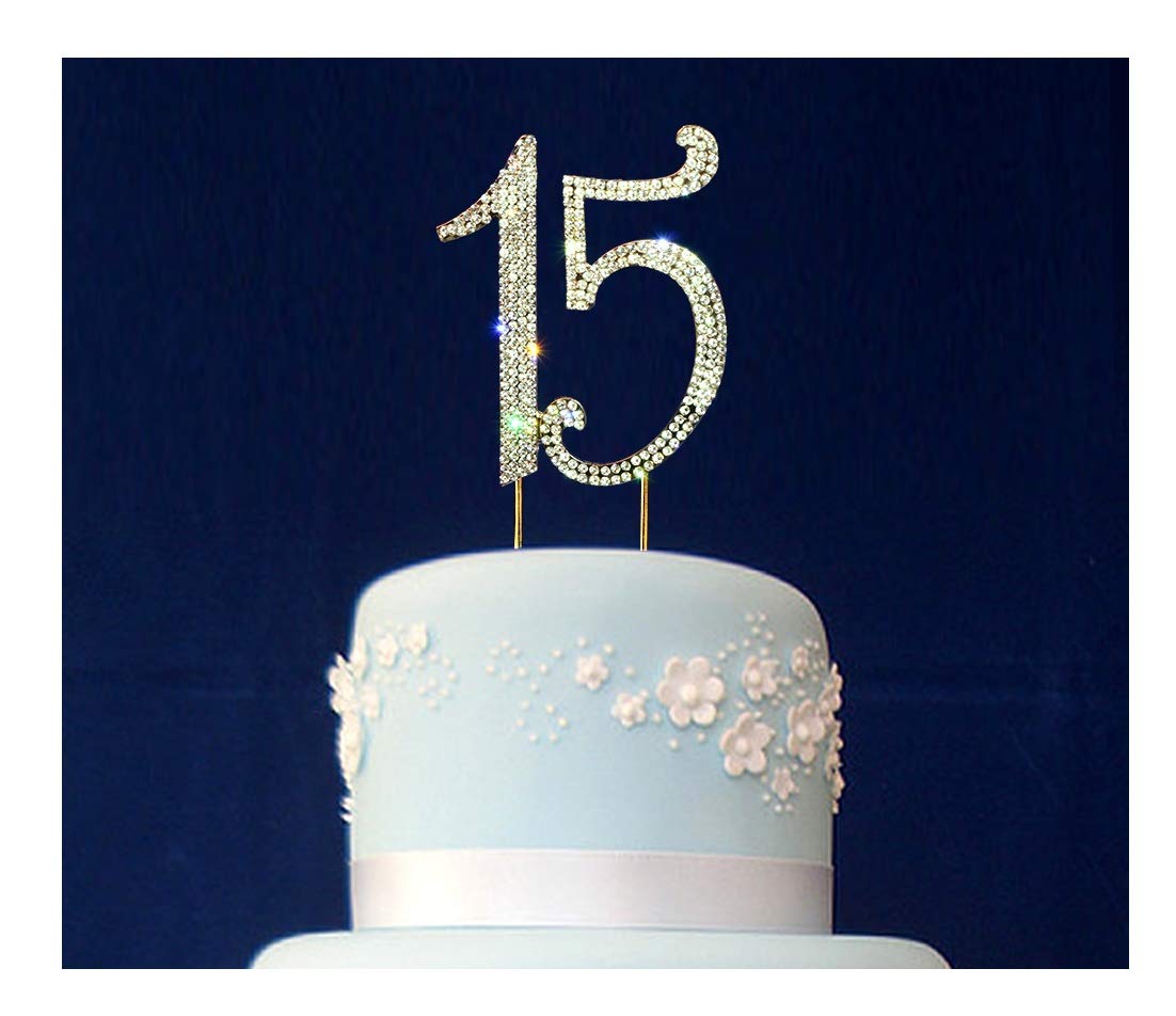 Scotamalone15 Cake Topper - Premium Bling Rhinestone Diamond Gems