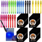 SCStyle Invisible Ink Pen 28-Pcs Set with UV Light – Secret Messages, Party Favors & Classroom Activities