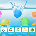SCUATANBE 12PCS Reusable Water Balloons — Quick Fill, Self-Sealing