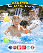 SCUATANBE 12PCS Reusable Water Balloons — Quick Fill, Self-Sealing
