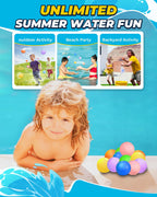 SCUATANBE Reusable Water Balloons – 20-Pack Quick-Fill, Self-Sealing Summer Toys for Kids 4-12