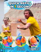 SCUATANBE Reusable Water Balloons – 20-Pack Quick-Fill, Self-Sealing Summer Toys for Kids 4-12