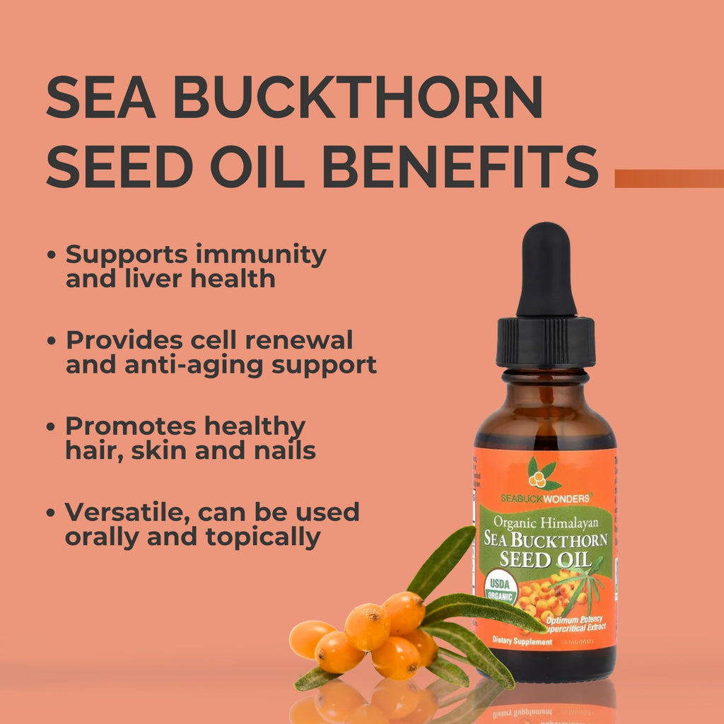 SeabuckWonders Sanddornkernöl – 100 % Bio-zertifiziert – 30 ml