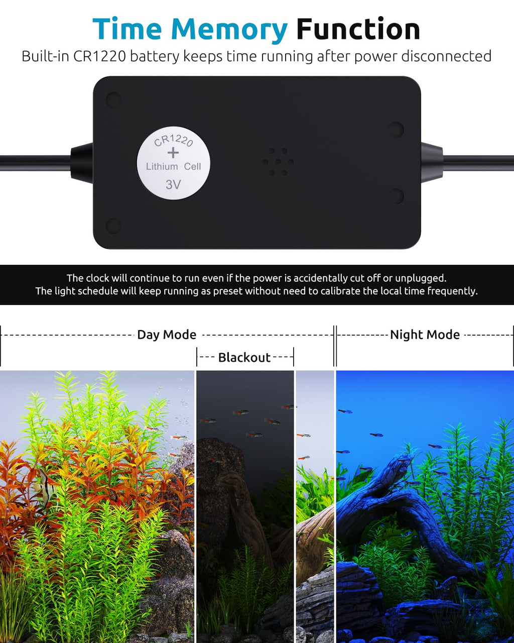 SEAOURA Aquarium Light | 24/7 Custom Timer, 7-Row Full Spectrum LED for 24–30in Tanks