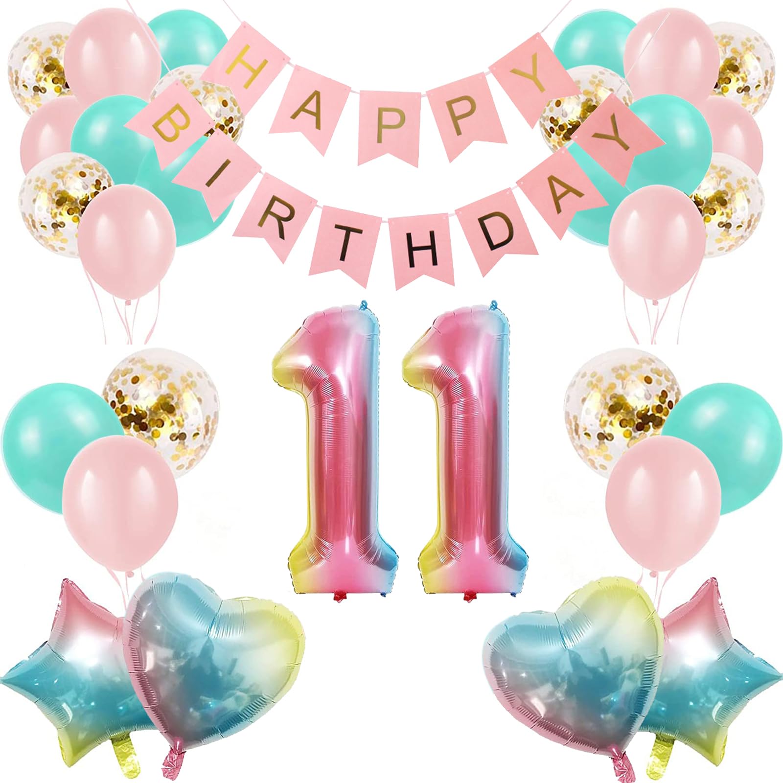 SEDECIDE 11th Birthday Decorations — Balloons, Banner & Party Supplies