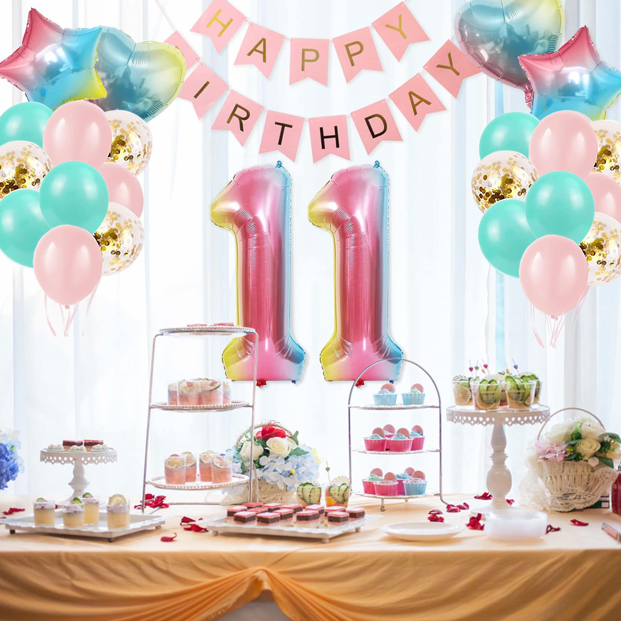 SEDECIDE 11th Birthday Decorations — Balloons, Banner & Party Supplies