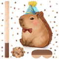 Seematn Capybara Piñata Bundle - Party Decor with Blindfold, Bat & Confetti