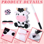 Seematn Cow Piñata Bundle with Blindfold, Bat & Confetti – Large 15.75 x 11.81 x 2.95 in Kids Birthday Party Supplies