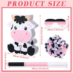 Seematn Cow Piñata Bundle with Blindfold, Bat & Confetti – Large 15.75 x 11.81 x 2.95 in Kids Birthday Party Supplies