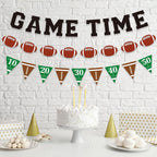 Sereliy Football Banner Garland – Game Time Banner for Party Decorations | Bowl Game Indoor Decor