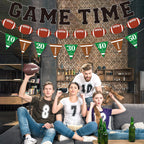 Sereliy Football Banner Garland – Game Time Banner for Party Decorations | Bowl Game Indoor Decor