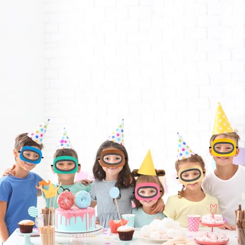 Sesyomr 12-Pack Among Us Masks for Kids Party Decor – Elastic Felt & Colorful Patterns