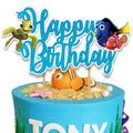 Findng Nmo Happy Birthday Cake Topper – Ocean Theme Clownfish Decor by Seyal