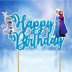 Seyal Frozn Happy Birthday Cake Topper – Frozen-Themed Cake Decoration for Kids' Parties