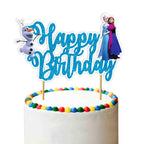 Seyal Frozn Happy Birthday Cake Topper – Frozen-Themed Cake Decoration for Kids' Parties
