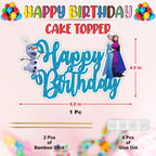 Seyal Frozn Happy Birthday Cake Topper – Frozen-Themed Cake Decoration for Kids' Parties