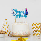 Seyal Frozn Happy Birthday Cake Topper – Frozen-Themed Cake Decoration for Kids' Parties