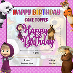 Seyal Maasa & the Ber Happy Birthday Cake Topper – Cartoon Theme Decoration