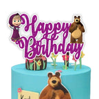 Seyal Maasa & the Ber Happy Birthday Cake Topper – Cartoon Theme Decoration