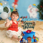 Seyal Mna Happy Birthday Cake Topper – Island Princess Theme | Ocean Adventure Party Decor