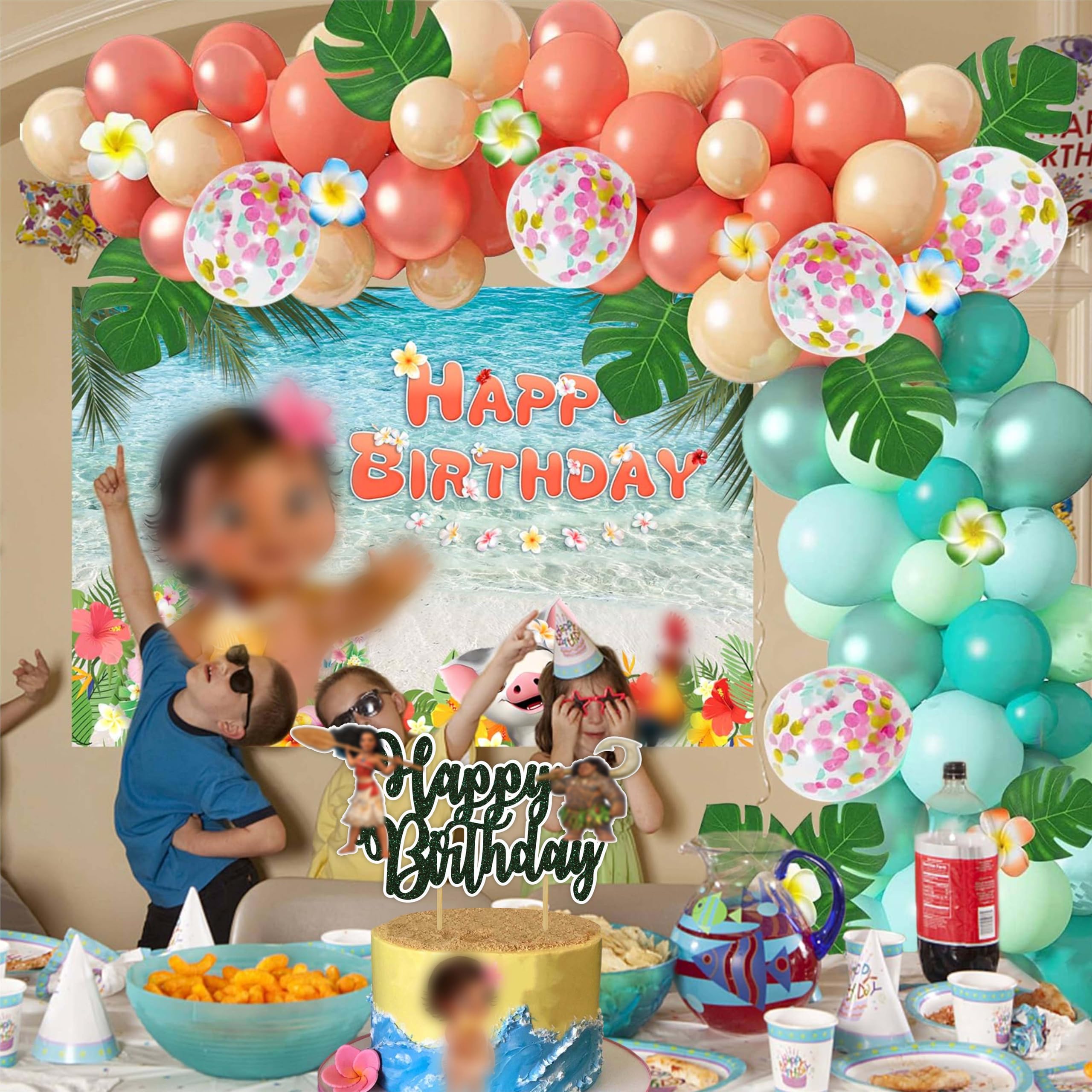 Seyal Mna Happy Birthday Cake Topper – Island Princess Theme | Ocean Adventure Party Decor