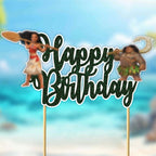 Seyal Mna Happy Birthday Cake Topper – Island Princess Theme | Ocean Adventure Party Decor