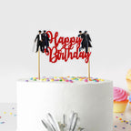 Seyal Peaky Blindrs Happy Birthday Cake Topper - Vintage Gangster Black and Gold