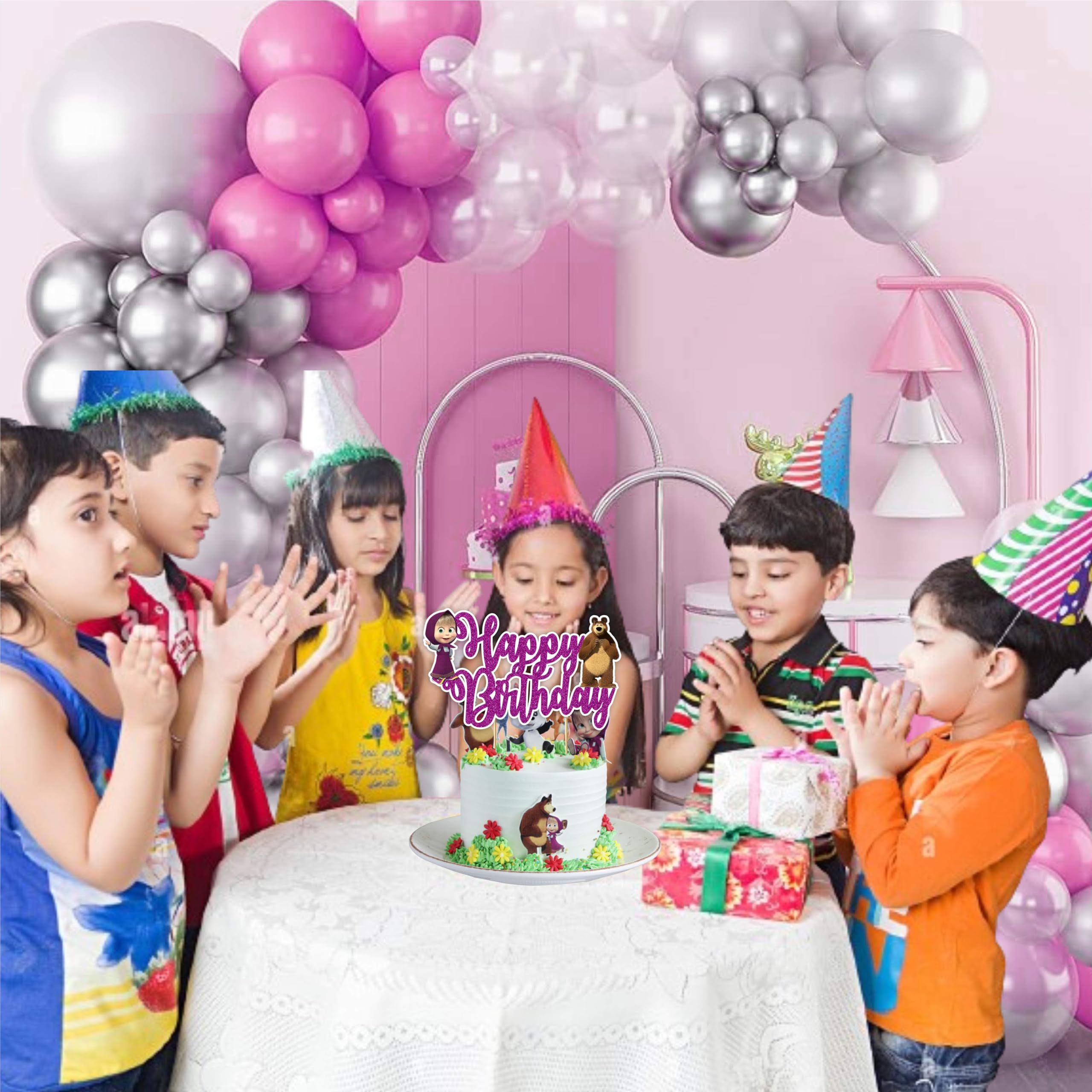 Seyal Maasa & the Ber Happy Birthday Cake Topper – Cartoon Theme Decoration