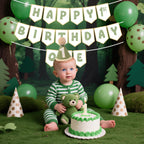 Shanmorine Sage Green 1st Birthday Hat and Pre-Strung Banner