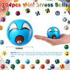 Shappy 204 Pcs Mini Foam Stress Relief Balls Bulk Pack | Squeeze, Finger Exercise, Party Favors