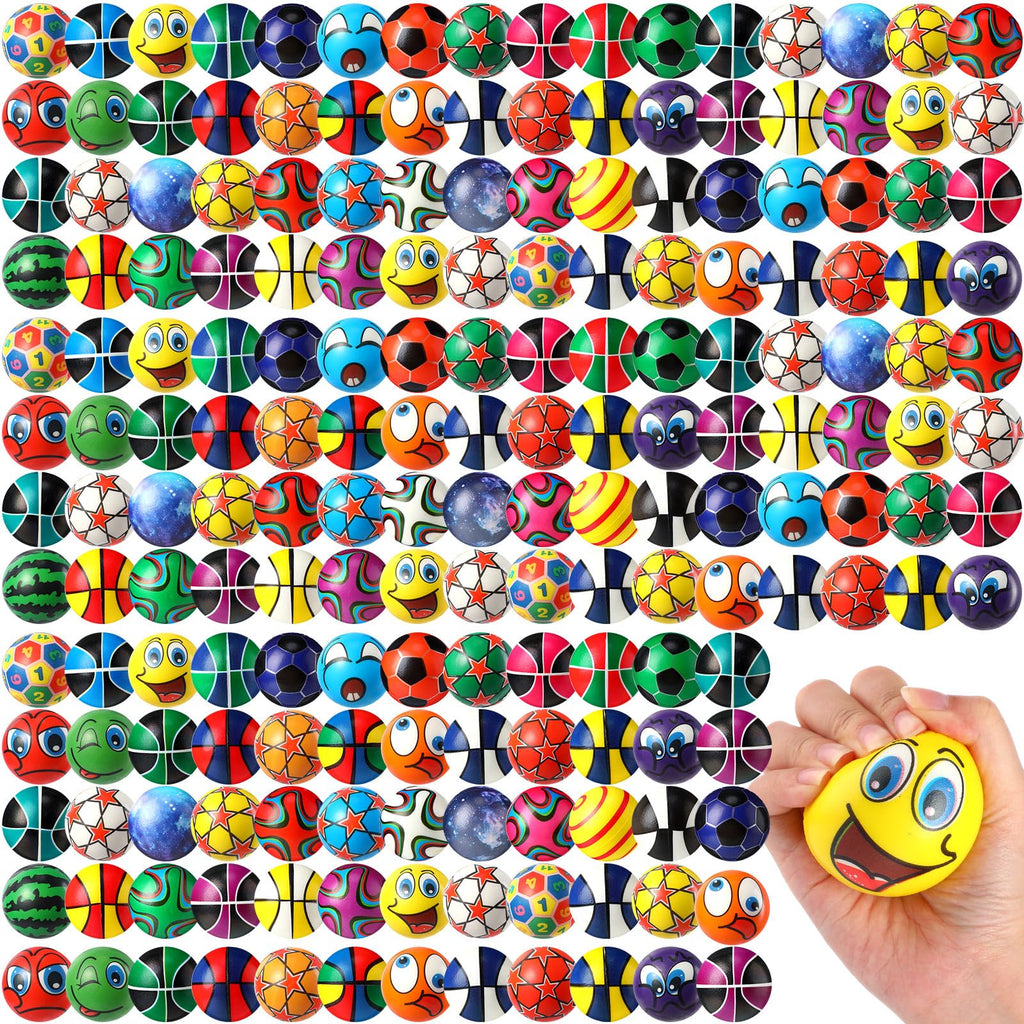 Shappy 204 Pcs Mini Foam Stress Relief Balls Bulk Pack | Squeeze, Finger Exercise, Party Favors