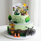 SHE SAID OKURRR 17Pcs Bicycle Cake Toppers – Bike Themed Birthday Party Decorations